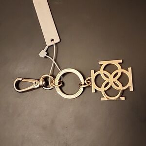 Ann Taylor Gold Tone Clip On Bag Charm Contemporary Design